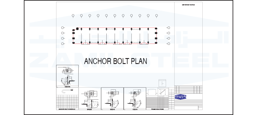 Anchor Bolt Plan